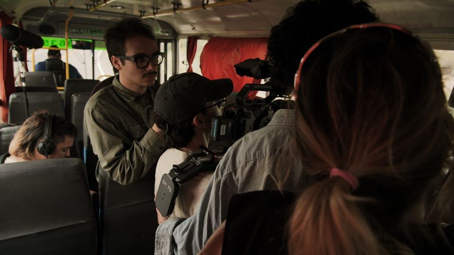 Shooting inside a bus