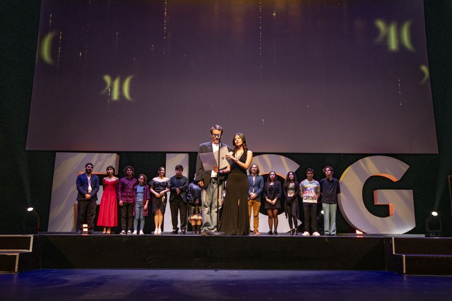 Mezcal Youth Jury on stage at FICG Guadalajara