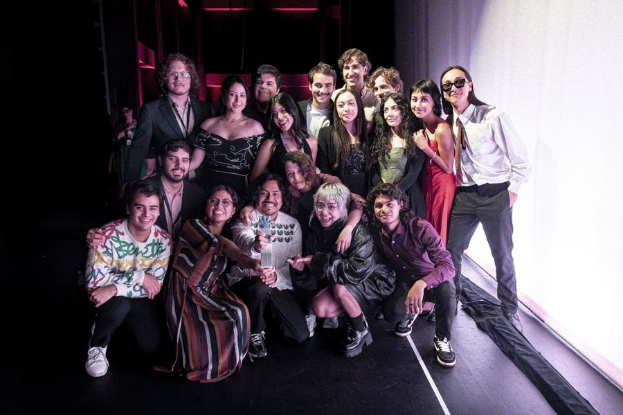 The Mezcal Youth Jury backstage at the Guadalajara International Film Festival